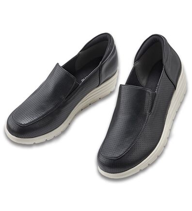 ルフラン（ルフラン）の「４Ｅ美脚見せ異素材使いスリッポンシューズ（スリッポン）」