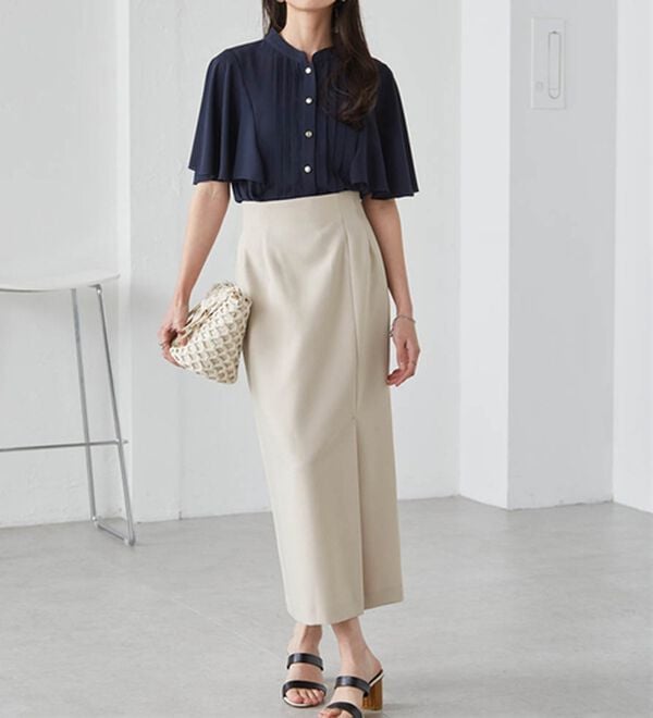 RANAN（ラナン）の「ひんやり！ピンタックフレアー袖ブラウス（ブラウス）」｜詳細画像