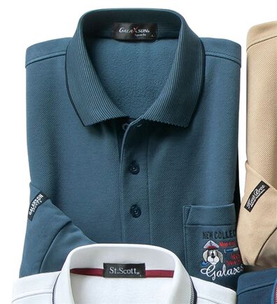 「選べるブランド長袖ポロシャツ（メンズポロシャツ）」