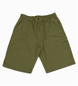 「綿ツイルシャーリングショートパンツ（メンズハーフパンツ）」｜カーキ
