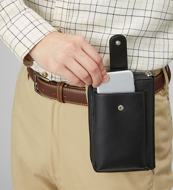 「  ＜アーノルド・パーマー＞ベルト３本組＆スマホポーチセット（メンズベルト）」｜詳細画像