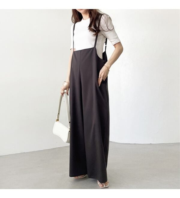 GeeRA（ジーラ）の「サロペットワイドパンツ（オールインワン）」｜詳細画像