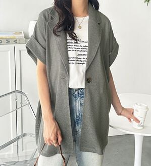 GeeRA（ジーラ）の「シャツ感覚で着られるメッシュジャケット（テーラードジャケット）」｜詳細画像
