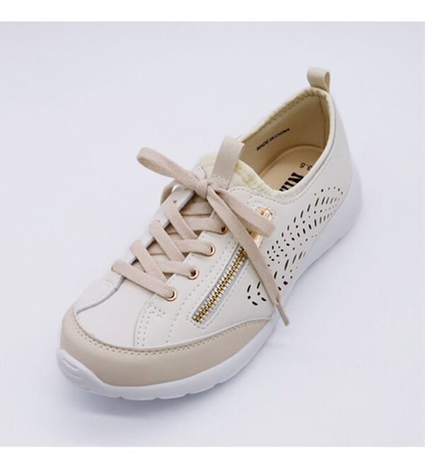 BELLUNA（ベルーナ）の「＜ＥＤＷＩＮ＞牛床革のびる履き口スニーカー（スニーカー）」｜詳細画像