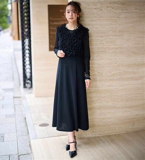 RANAN（ラナン）の「＜３点セット＞チュールフリルベストフレアワンピース（その他ワンピース）」｜詳細画像