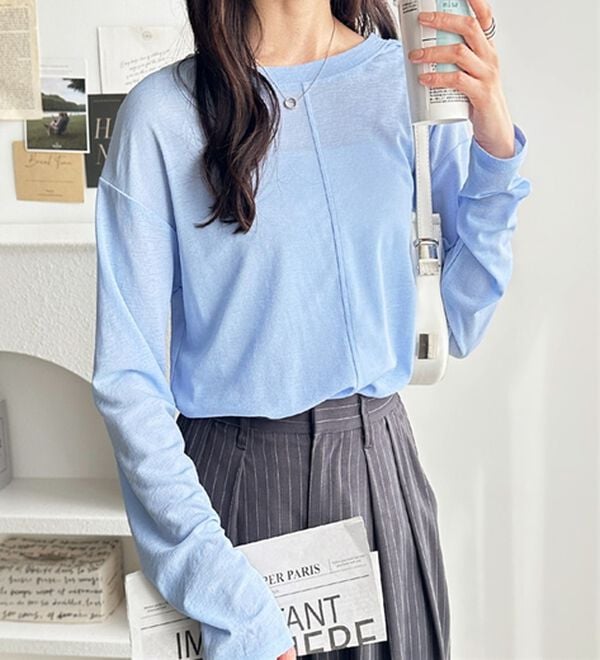 GeeRA（ジーラ）の「着回し自在！スラブシアートップス（カットソー）」｜詳細画像