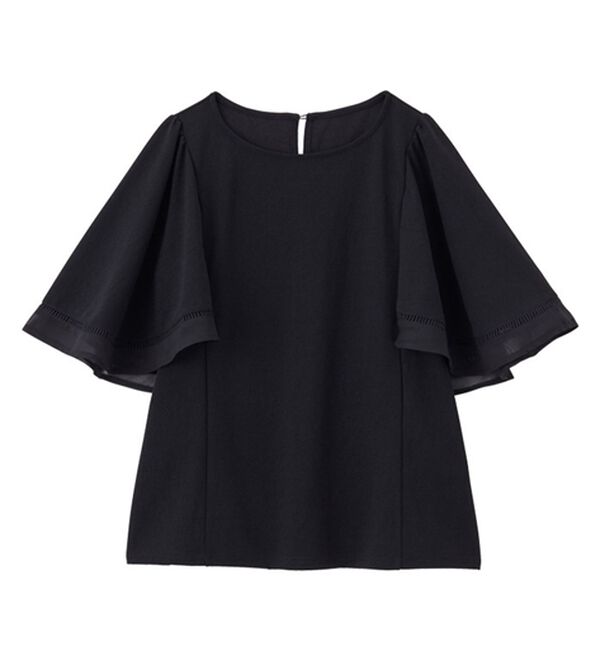 GeeRA（ジーラ）の「シアー切替フレアー袖Ｔブラウス（ブラウス）」｜詳細画像