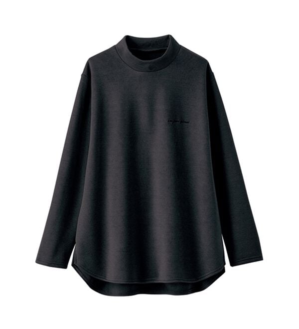 BELLUNA（ベルーナ）の「ロゴ刺しゅう裏起毛ニットソーチュニック（カットソー）」｜詳細画像