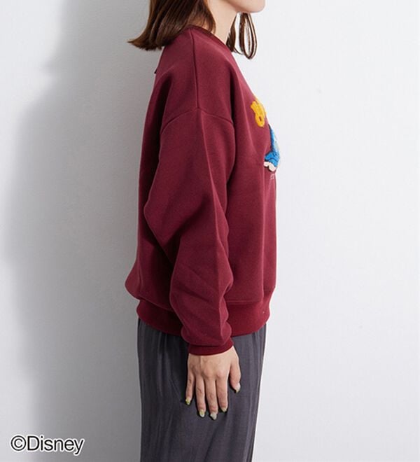 BELLUNA（ベルーナ）の「＜Ｄｉｓｎｅｙ＞【スティッチ】さがら刺しゅう裏起毛ゆったりトレーナー（トレーナー・スウェット）」｜詳細画像