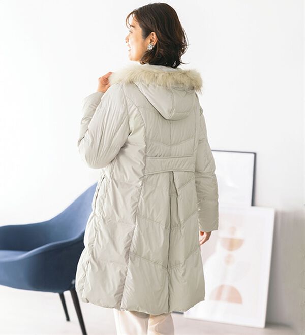 ルフラン（ルフラン）の「こだわりシルエットのファー付ダウン（ロングコート）」｜詳細画像