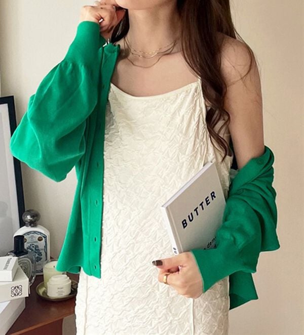 GeeRA（ジーラ）の「ぽこぽこカットジャカードキャミワンピース（その他ワンピース）」｜詳細画像