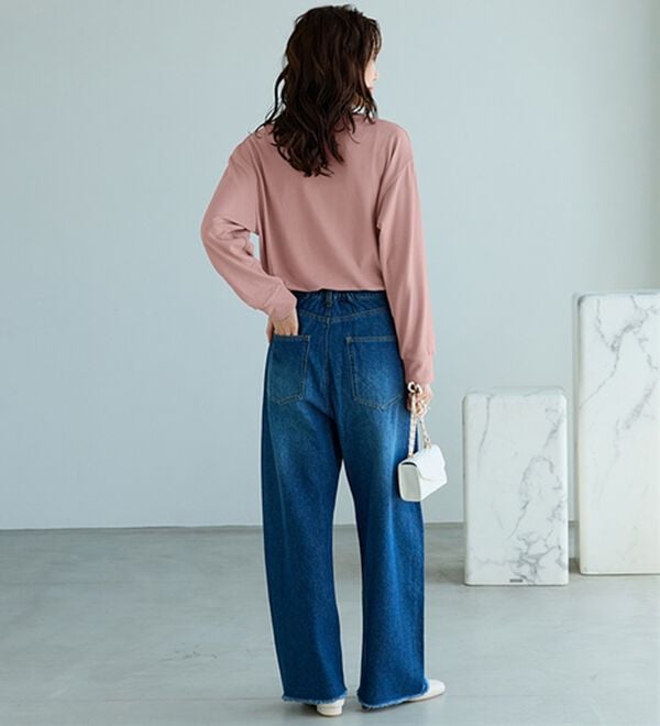 BELLUNA（ベルーナ）の「マシュマロタッチふんわり起毛素材プルオーバー（カットソー）」｜詳細画像