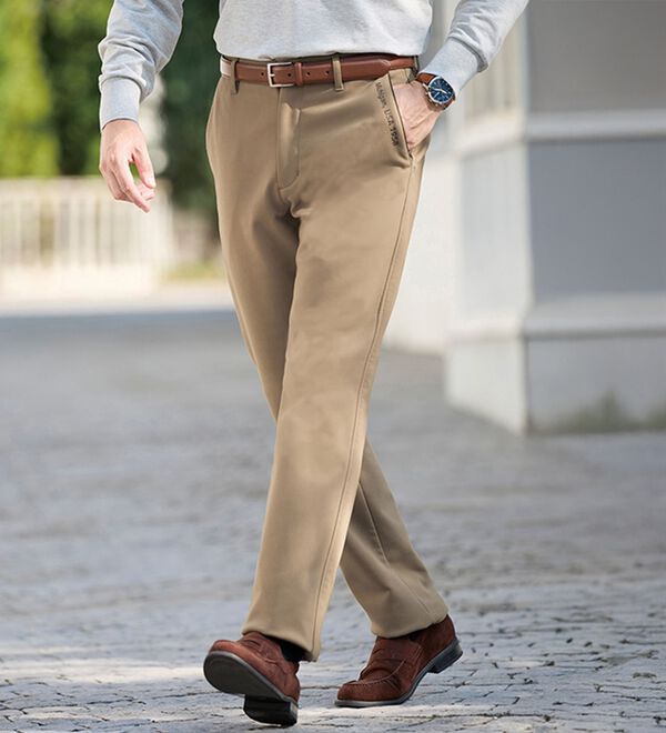 「＜ハッシュパピー＞らくらく暖かチノパンツ（メンズフルレングスパンツ）」｜詳細画像