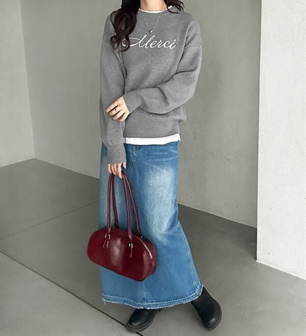 GeeRA（ジーラ）の「バックスリットデニムロングスカート（ロングスカート）」｜詳細画像