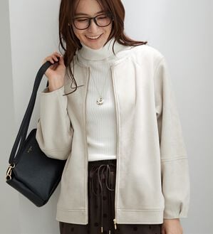 BELLUNA（ベルーナ）の「スエード調ランタン袖ミドル丈ジャケット（その他ジャケット）」｜詳細画像