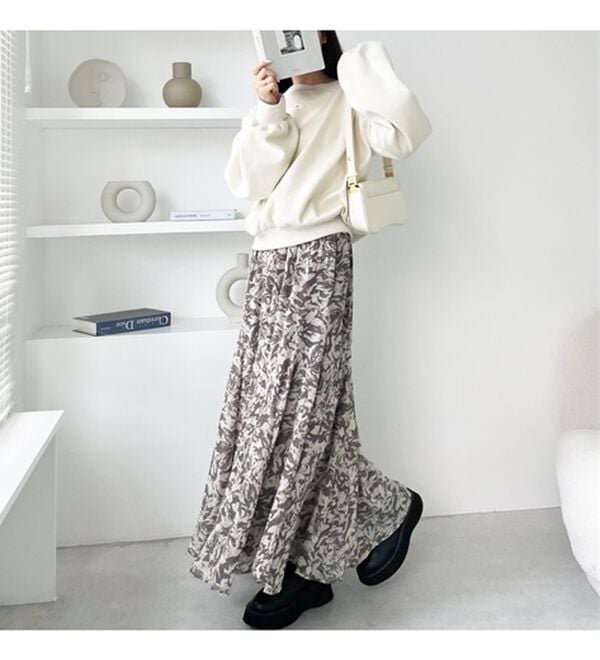 GeeRA（ジーラ）の「切替フレアーロングスカート（ロングスカート）」｜詳細画像