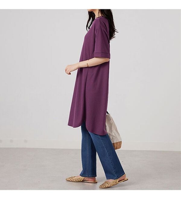 BELLUNA（ベルーナ）の「かのこ素材裾ラウンドチュニックワンピース（チュニックワンピース）」｜詳細画像