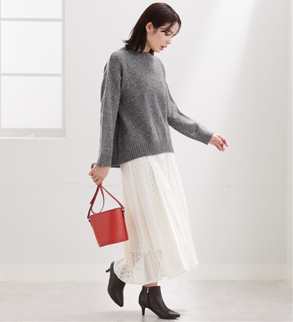 BELLUNA（ベルーナ）の「ミックス調ニットプルオーバー（ニット・セーター）」｜詳細画像