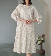 RANAN（ラナン）の「袖デザインレースワンピース（その他ワンピース）」
