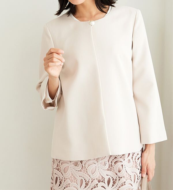 BELLUNA（ベルーナ）の「＜セレモニースタイル＞パール付袖フレアージャケット（その他ジャケット）」｜詳細画像