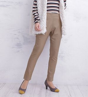 A HAPPY MARILYN（アハッピーマリリン）の「【Ｍ～８Ｌ】楽ちん暖かスキニーパンツ（スリム・スキニーパンツ）」｜ダークベージュ