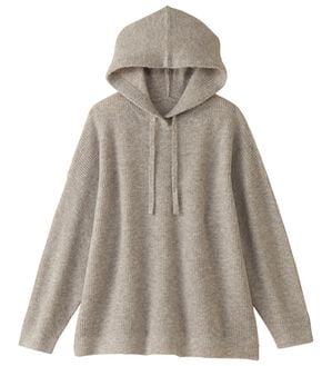 Viola e Viola（ヴィオラ エ ヴィオラ）の「ふんわり軽いニットパーカー（ニット・セーター）」｜杢ベージュ