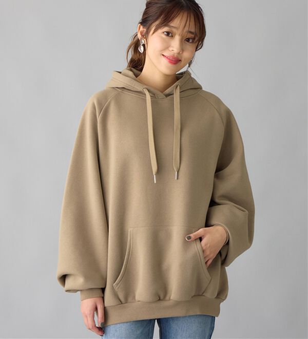 あったか裏起毛パフ袖ゆったりパーカー - ベルーナ【公式】 