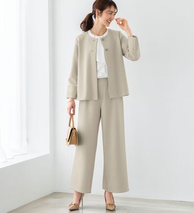 BELLUNA（ベルーナ）の「セレモニーシーンに！ストレッチ素材パンツスーツ（パンツスーツ）」