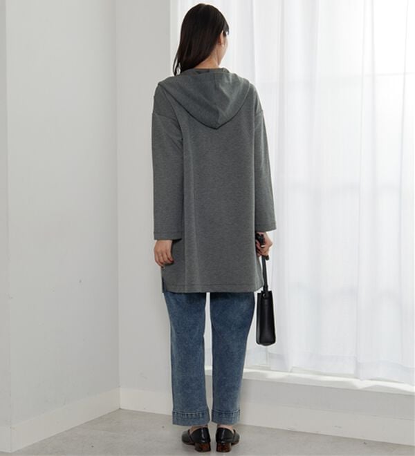 BELLUNA（ベルーナ）の「衿デザインロング丈パーカー（パーカー）」｜詳細画像