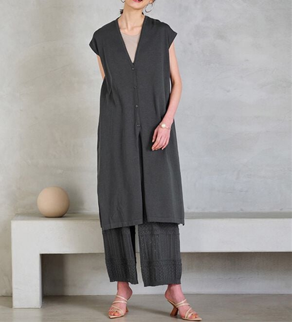 RANAN（ラナン）の「夏でも涼しい！綿１００％ニットセットアップ（セットアップ）」｜詳細画像