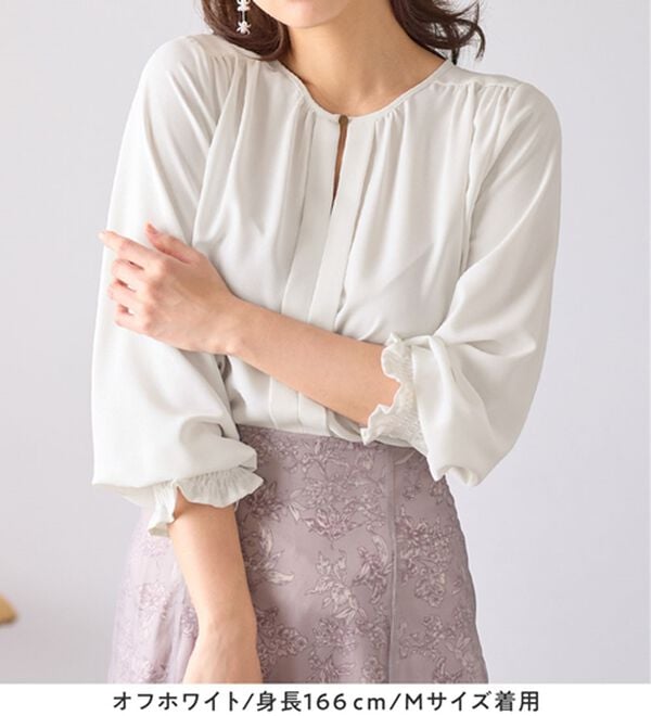 alotta（アロッタ）の「前後２ＷＡＹギャザーブラウス（ブラウス）」｜詳細画像