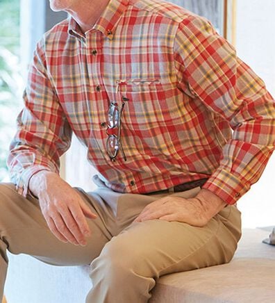 「【２色組】＜デコイ＞ポケット便利な両面起毛シャツ（メンズシャツ）」