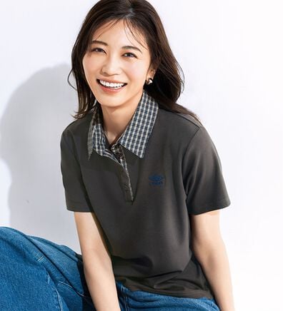 BELLUNA（ベルーナ）の「【ＵＭＢＲＯ】チェック柄切替シャツブラウス（カットソー）」