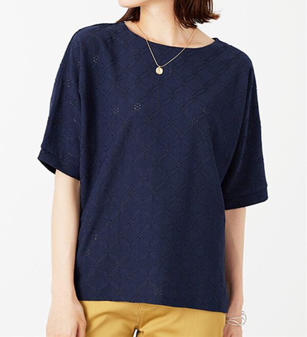 BELLUNA（ベルーナ）の「総レース素材ドルマンプルオーバー（カットソー）」｜詳細画像