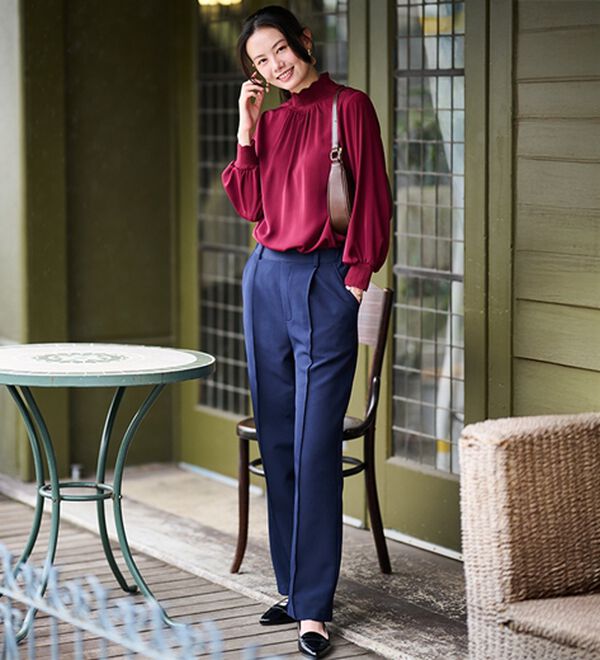 RANAN（ラナン）の「スカラップリブニット使いブラウス（ブラウス）」｜詳細画像