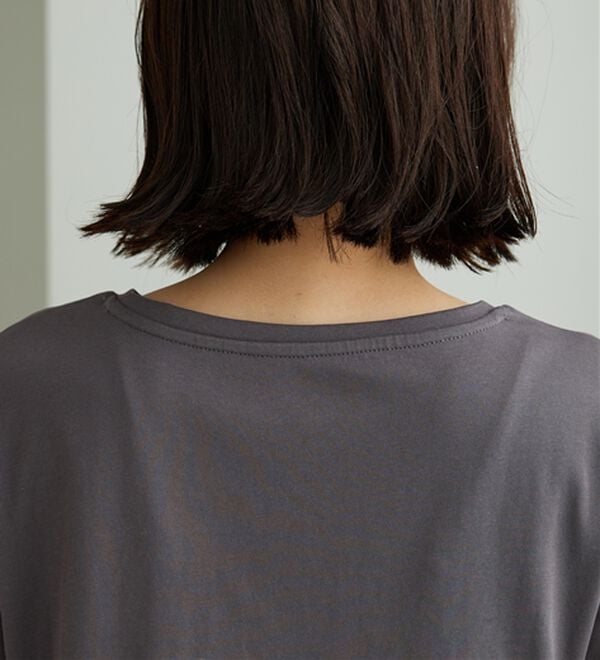 BELLUNA（ベルーナ）の「異素材使い裾アシメデザインチュニック（チュニック）」｜詳細画像