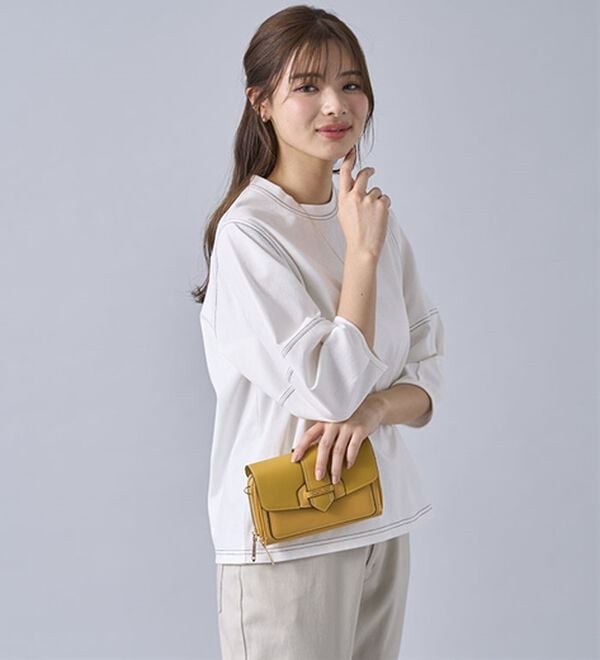 BELLUNA（ベルーナ）の「ヒンヤリ！袖デザイン配色ステッチプルオーバー（カットソー）」｜詳細画像