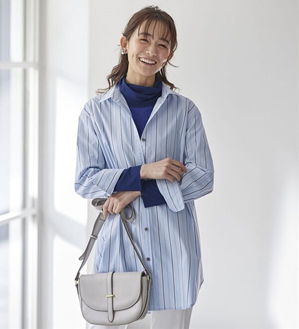 BELLUNA（ベルーナ）の「チュールデザイン首元ゆったりインナー（カットソー）」｜詳細画像