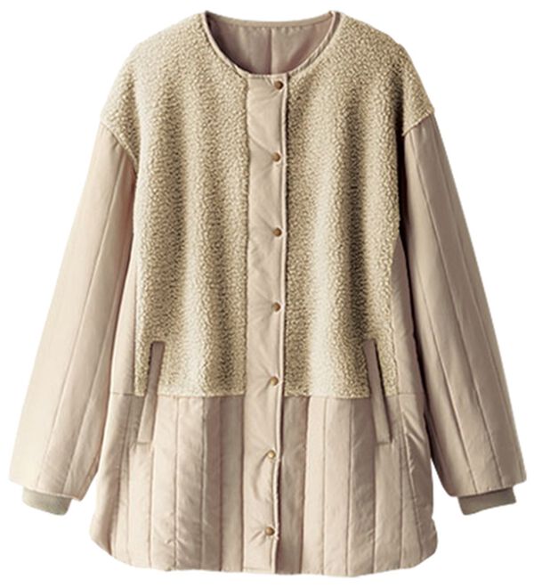 BELLUNA（ベルーナ）の「ボア切替キルトデザインミドル丈コート（ハーフコート）」｜詳細画像