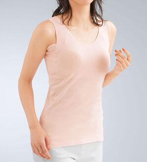 LAVIENNE（ラヴィエンヌ）の「【吸汗速乾】＜さらりラボ＞カップ付タンクトップインナー（ブラトップ・カップ付きインナー）」｜詳細画像