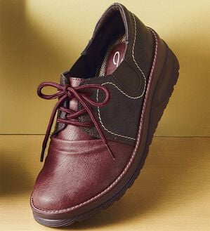 ルフラン（ルフラン）の「＜マスチェッタ＞配色レースアップカジュアルシューズ（スニーカー）」｜ワイン／ダークブラウン