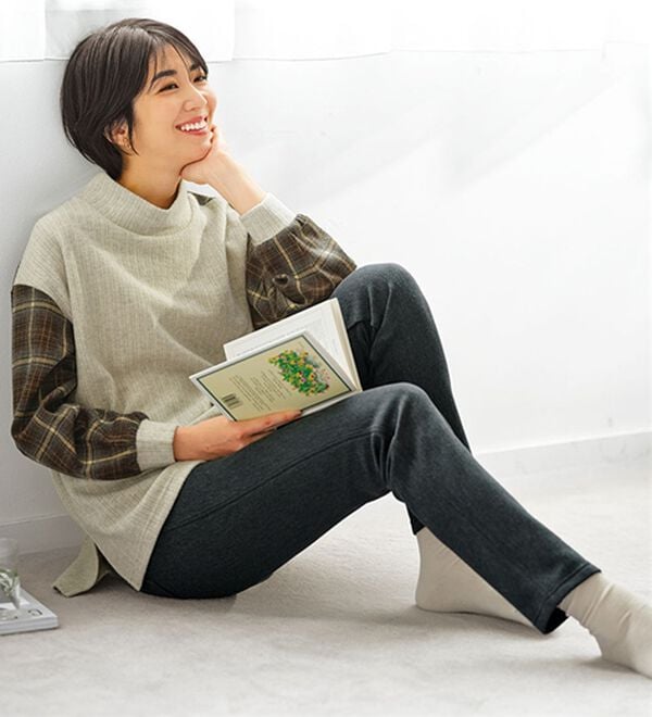 BELLUNA（ベルーナ）の「裏ベロアストレッチ素材レギンスパンツ【Prima fit pants】（スパッツ・レギンス）」｜詳細画像