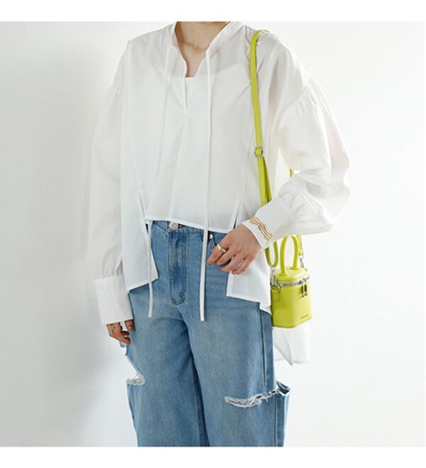 GeeRA（ジーラ）の「イレギュラーヘムスキッパーネックシャツ（シャツ）」｜詳細画像