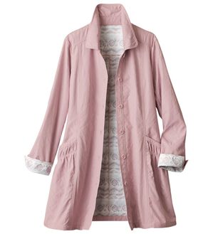 ルフラン（ルフラン）の「ベーシックで華やかな軽量コート（ハーフコート）」｜ピンク