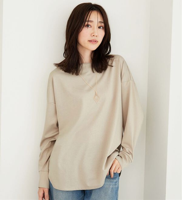 BELLUNA（ベルーナ）の「もちっとなめらか！大人顔サマ見えプルオーバー（カットソー）」｜詳細画像