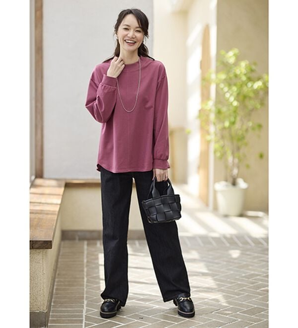 BELLUNA（ベルーナ）の「【２枚セット】大人カジュアルプルオーバー（カットソー）」｜詳細画像