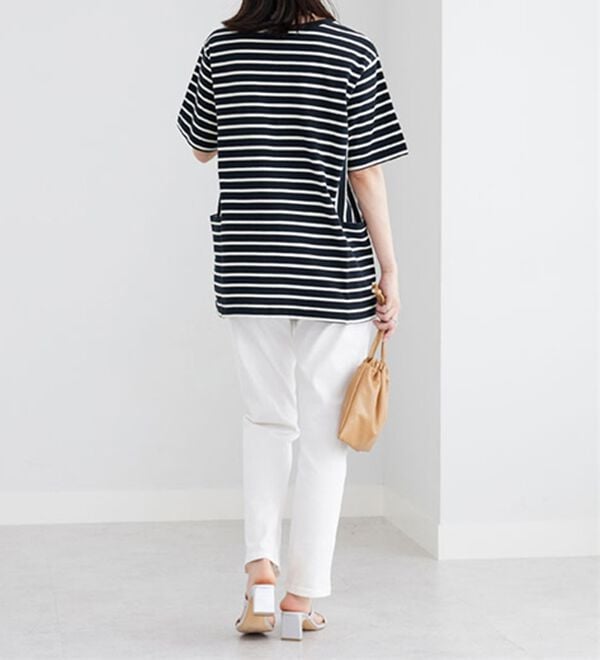 BELLUNA（ベルーナ）の「サイドポケット使いボーダー柄チュニック（チュニック）」｜詳細画像