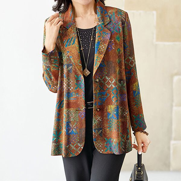 BELLUNA（ベルーナ）の「丹後ちりめん多色使いテーラードジャケット（テーラードジャケット）」｜詳細画像