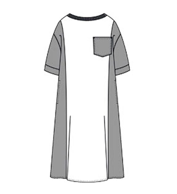 BELLUNA（ベルーナ）の「デニム切替ワンピース（カットソーワンピース）」｜詳細画像