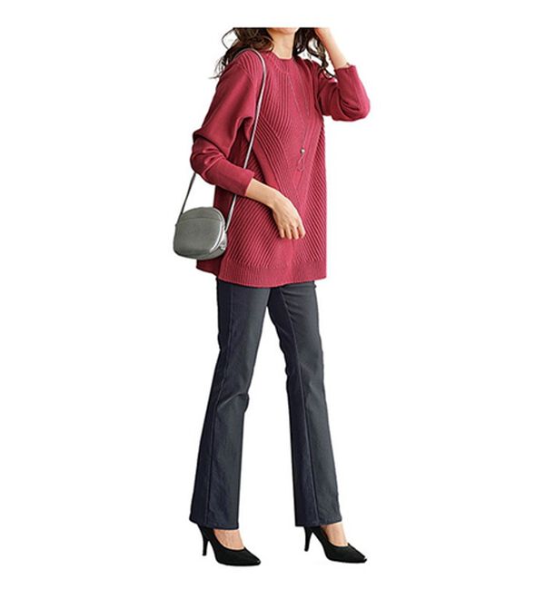 BELLUNA（ベルーナ）の「裏起毛ストレッチブーツカットパンツ（フルレングスパンツ）」｜詳細画像